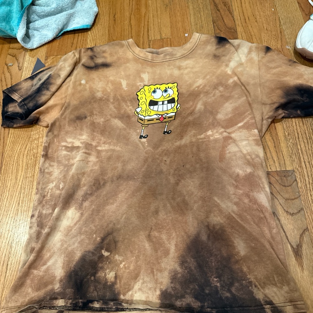 Nickelodeon SpongeBob Brown Tie-Dye T-Shirt